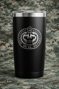 Drill Sergeant Gift Tumbler – 20 oz Matte Black Laser Engraved “This We’ll Defend” Military Coffee Cup