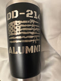 DD-214 Alumni Tumbler – 20 oz Black